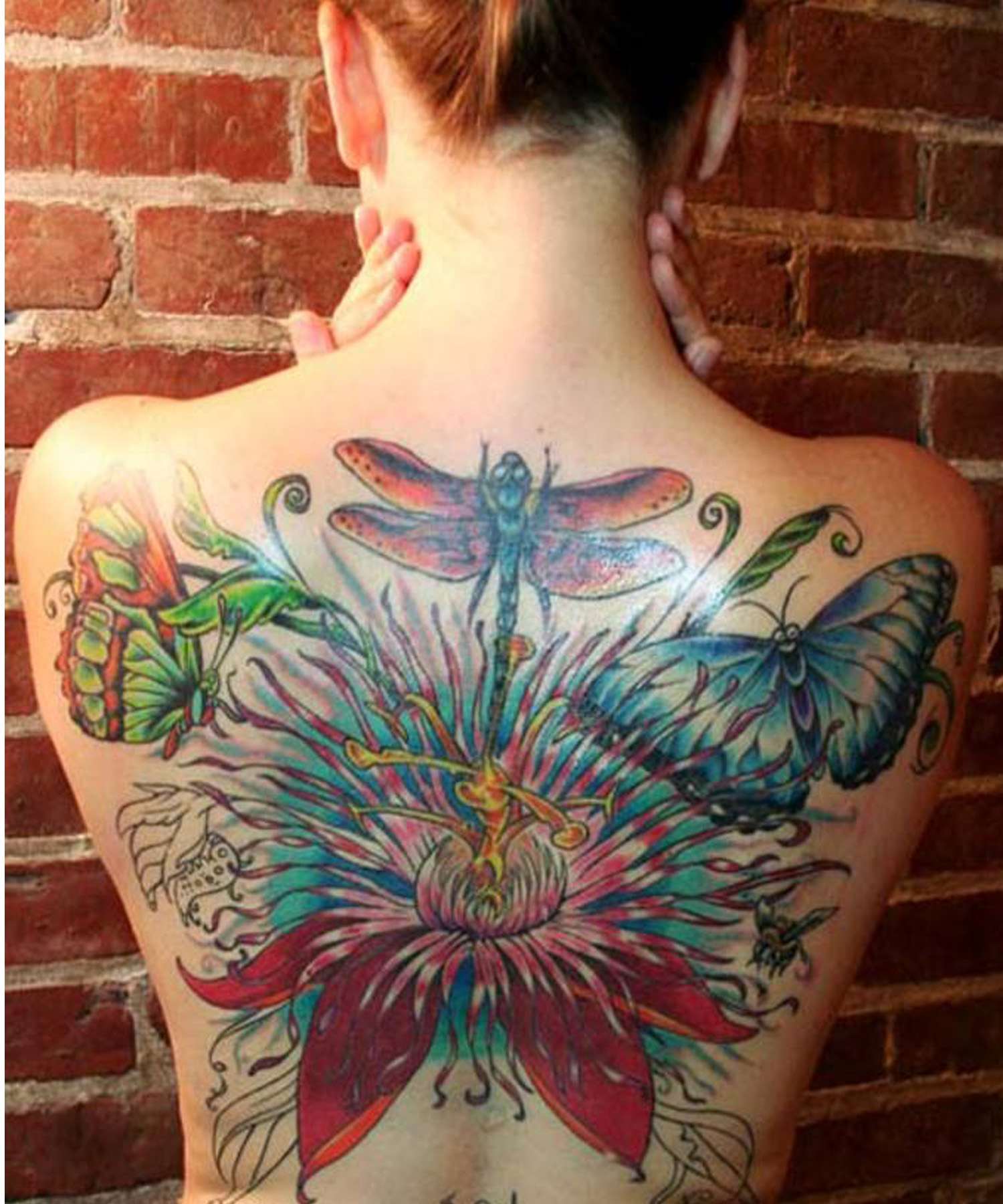 Butterfly flower tattoos are