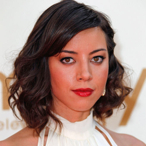 At the Emmys actress Aubrey Plaza looked more like Ava Gardner than April 